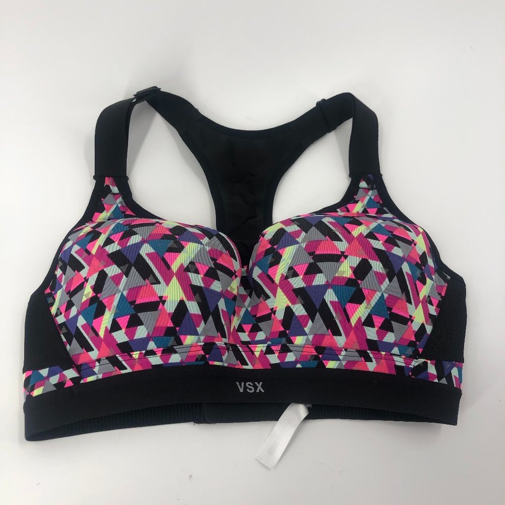 VSX Incredible Printed Zip Front Sports Bra - 34C